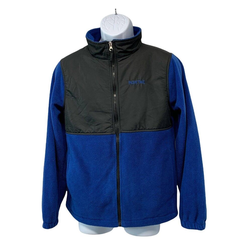 Pacific Trail Kids Fleece Jacket Size XL 18/20 Full Zip Blue & Black